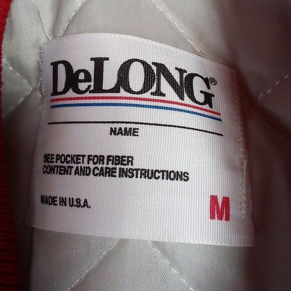 Deadstock Vintage DeLong Custom Alabama Crimson Tide Quilted Satin Bomber Jacket - Picture 3 of 5